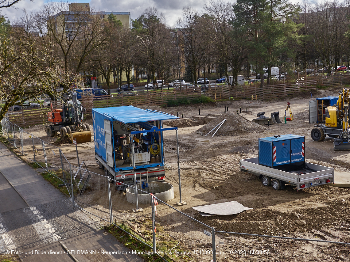 10.01.2023 - Baustelle an der Quiddestraße Haus für Kinder in Neuperlach